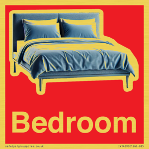 Bedroom Dementia Sign Red